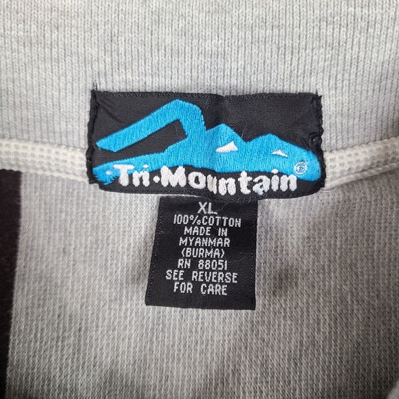 Metro Chiefs Honolulu Polo Shirt Mens XL Gray 2002 Vintage Striped Tri Mountain - Picture 5 of 14